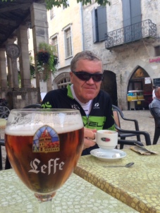 Hannu with Leffe