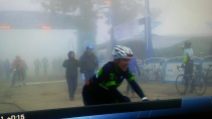 Steve Mera on TV at L'Etape du Tour of California.